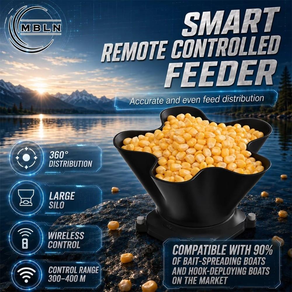 360° Rotating RC Boat Bait Dispenser 2.4GHz Wireless Remote Control Bait Feeder For RC Boat