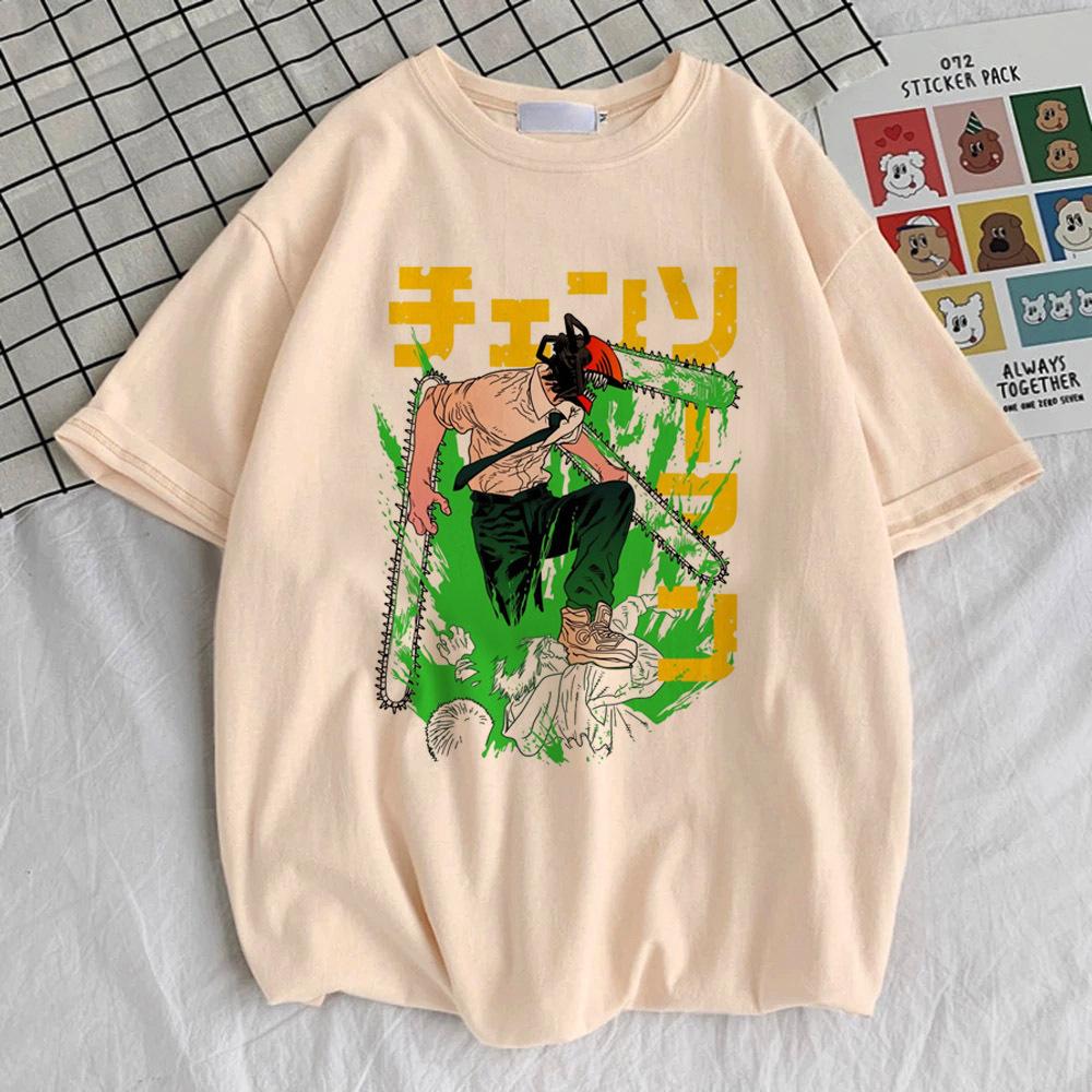 Chainsaw Unisex Top Tees Girl Digital Kawaii Comfortable 80s T Shirt Graphic Hip Hop Retro Colorful
