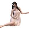 Pure Desire Backless Sleep Dress Women Summer Thin Satin Nightwear With Vneck For Home