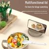 304 Stainless Steel Large Capacity Portable Noodle Bowl with Lid - Double Layer Lunch Box for Dormitory, Office & Canteen