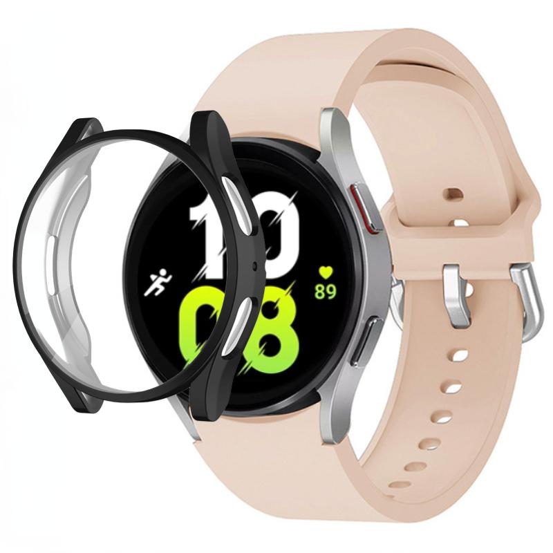 Silicone Strap+TPU Case for Samsung Galaxy Watch 5 44mm 40mm/4 44mm 40mm Sport Wristband for Samsung Watch 5/4 Protective Shell