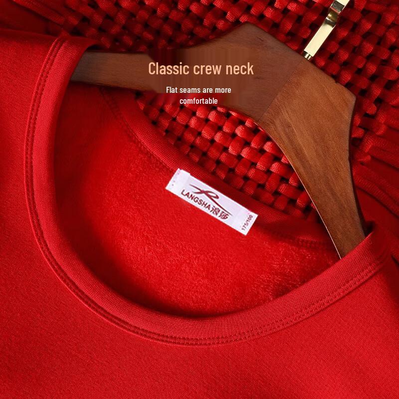 LANGSHA Women's Red Fleece-Lined Thermal Underwear & Socks Gift Set