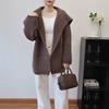 Autumn and Winter New Large Lapel Sweater Jacket Loose Lazy Style High Sense Twist Knitted Cardigan Women