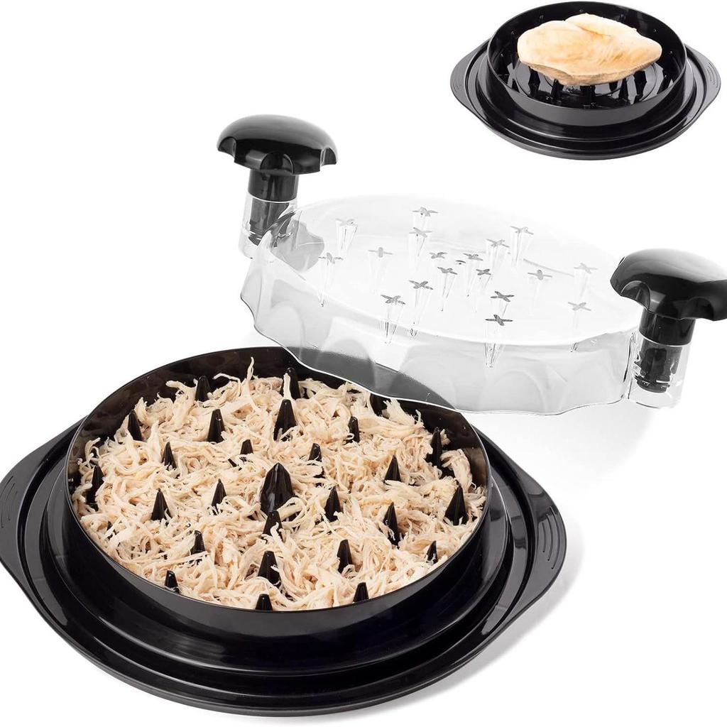 Tritacarne Petto di Pollo FF: Tritacarne e Strumento per Pappe con Coperchio Trasparente