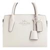 Coach Andrea 22 Zipper Closure Large Capacity PVC And Leather Crossbody Shoulder Tote Bag Small Women Bags White CP081-SVHA