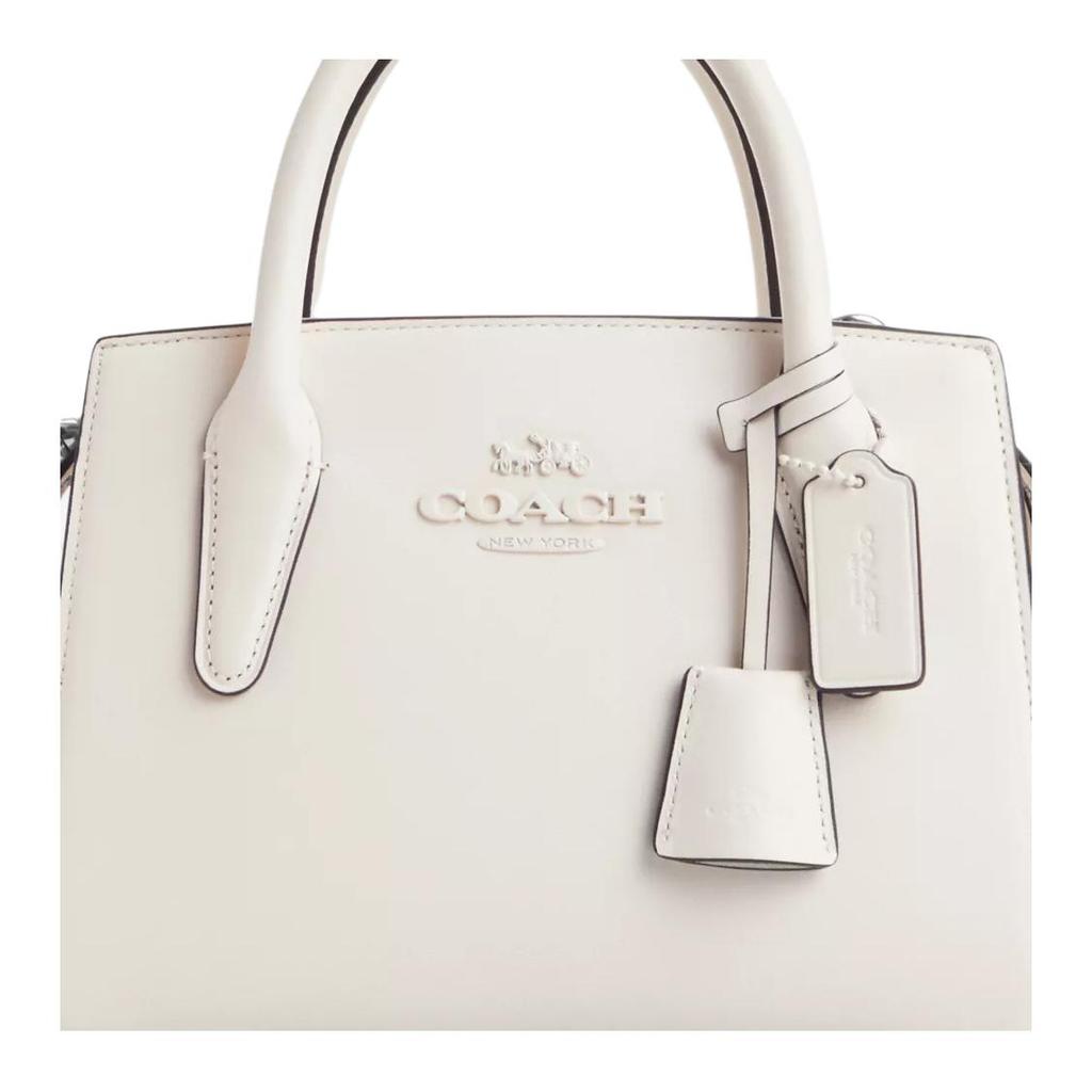 Coach Andrea 22 Zipper Closure Large Capacity PVC And Leather Crossbody Shoulder Tote Bag Small Women Bags White CP081-SVHA