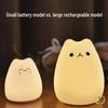 Cute Kitten Silicone Night Light - Eye Protection & Patting Feature for Cozy Atmosphere, Ideal for Dorms and Tables.