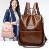 Geometric splicing pattern anti-theft backpack women's new retro large-capacity fashion backpack leisure travel backpack
