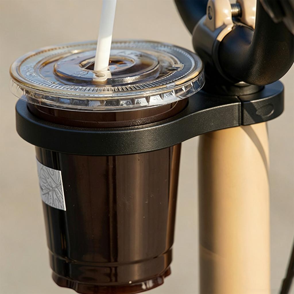Porte-gobelet sans perçage Libération rapide Vélo pliant Support de tasse de voyage Cage pour bouteille d'eau de vélo pour Brompton Accessoires de cyclisme