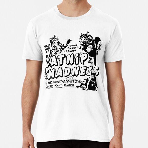 

Catnip Madness Cute Cat Premium T-Shirt S-5XL Best T-Shirt L
