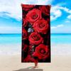 Tropical Flower Beach Towel 2D Flat Printed Peach Skin Bath Towel Soft Quick Dry For Summer Vacation Swimming Pool
