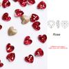 Paso Sico Heart Shaped Point Back Rhinestones Pink MO Loose Crystal Beads Garment Shoes Diy Nail Art Accessories