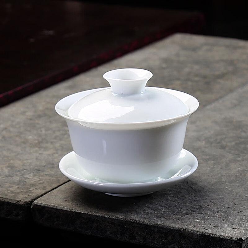 ZISIZ Dehua White Porcelain Gaiwan Tea Set