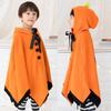 Brightlara Halloween Cosplay Kinder Kürbis Poncho Kostüm, Unisex, für Jungen und Mädchen, kidscos038-OG-130