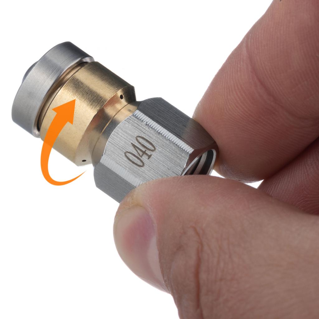 Rotating nozzle N11 (3 holes at the back), for cleaning sewers with a 1/4F hose for a pressure washer