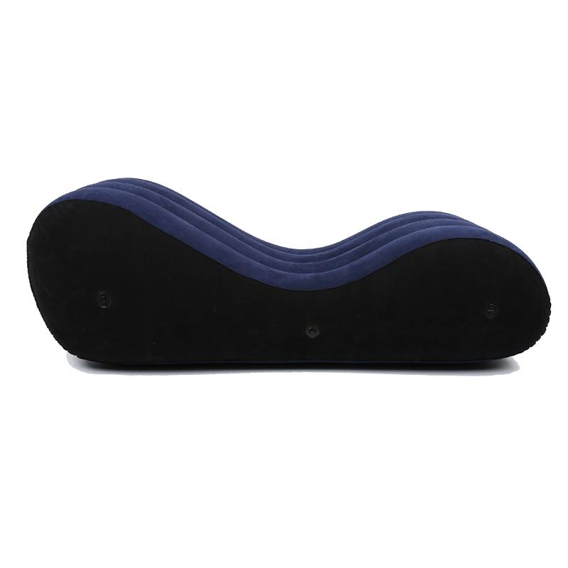 VaHppy Sex Furniture Inflatable Sofa Air Filled Bed “S” Shape Couple Sexual Postures Flocking High Elastic Shock Tools Of Sexy