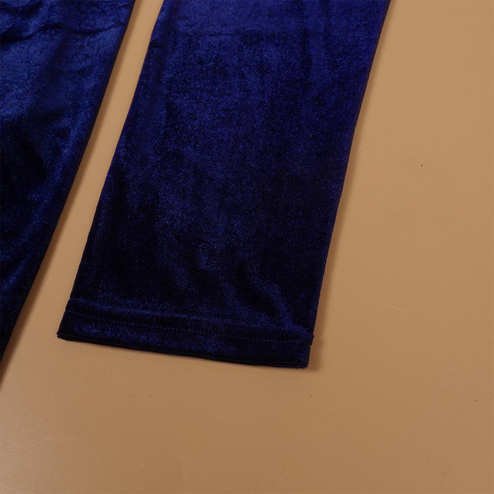 Plus Size Velvet Bodycon Dress - Long Sleeve, Pleated, Deep V Neck for Parties & Cocktails