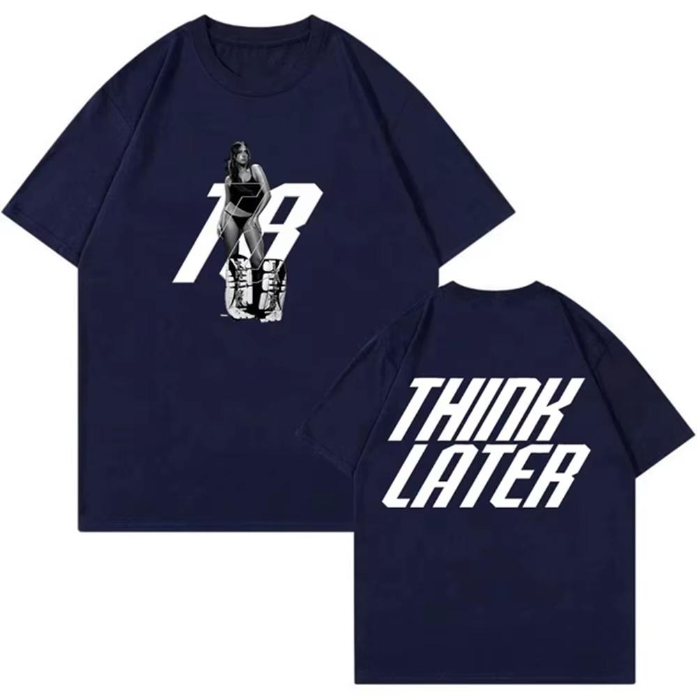 Tate McRae Think Later Tshirts Pop Singer 2026 Tour Merch Crewneck Short Sleeve Tee Mens Women Streetwear Fashion Clothes Tops