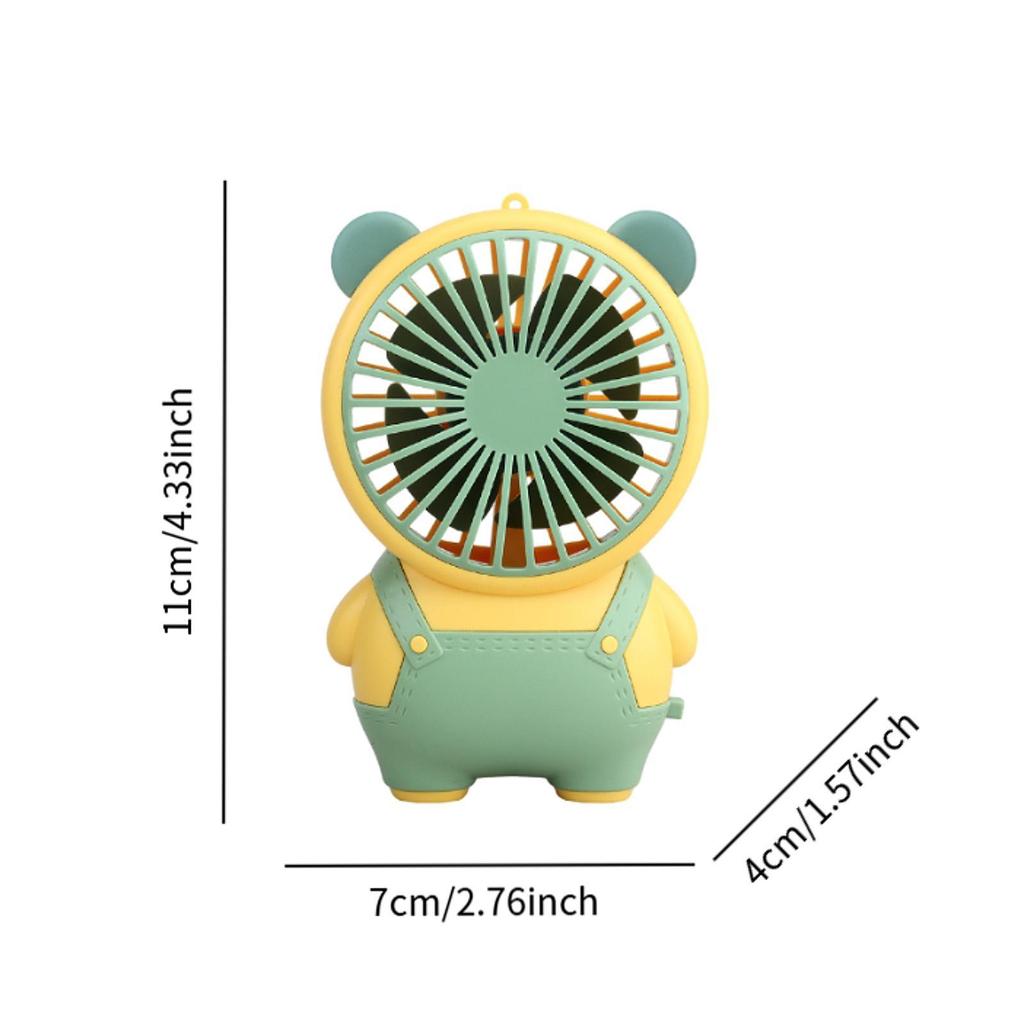 Portable Handheld Fan Low Noise Rechargeable USB Charging Summer Gift Table Pocket Size for Office Home Travel Camping Fishing