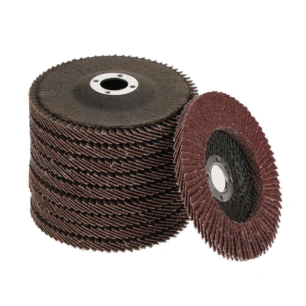 

10Pcs Grit 60 Grinding Sanding Disc Polishing Wheel Grinding Flap Disc 100*6*16 mm
