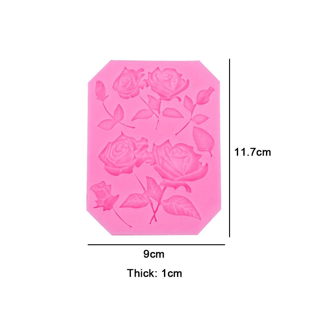 Silicone World DIY Rose Flowers Petal Silicone Mold Cake Baking Decoration Fudge Chocolate Mold Handmade Soap Tools