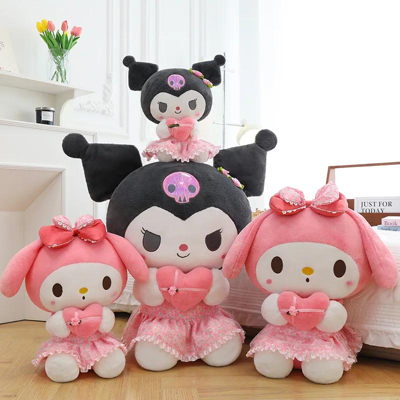 24CM  Anime Kawaii Melody Stuffed Animals Plush Toy Love Series Stuffed Doll Cute Room Decoration Pillow Holiday Gift