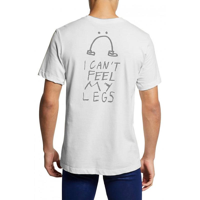 Nike Camiseta de Manga Corta con Estampado de Logotipo de Letra de Dibujos Animados Unisex Tops Blanco AO0624-100