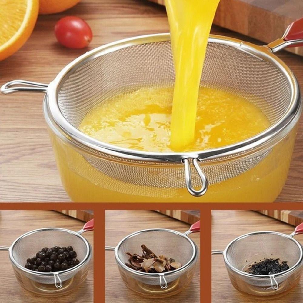 Stainless Steel Mesh Strainer Double Ears Frying Scoop Cooking Tools Flour Mesh Sieve  Noodles