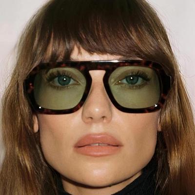 Ochelari de soare Retro Patrati Femei Moda Nuante Gradiente UV400 Barbati Punk Albastru Verde Ochelari de Soare
