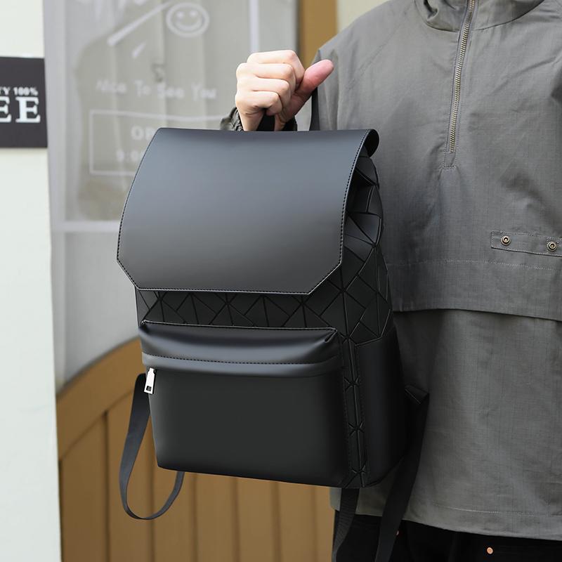 Trendy and Fashionable Backpack with Simple and Versatile Membrane, Waterproof and Casual Backpack for Men's Business Commuting Computer Bag