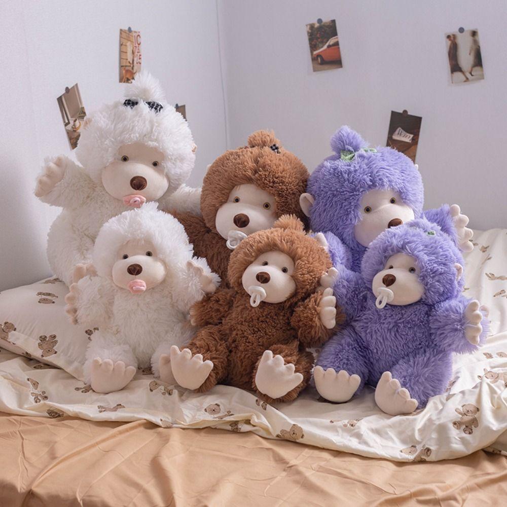 Soft Pacifier Monkey Plush Toy Fluffy Animal Monkey Doll Comfortable Monkey Stuffed Doll  Children
