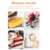 A55F-6Pcs Oval Tartlet Molds French Dessert Mousse Fruit Pie Tart Ring Quiche Cake Mold