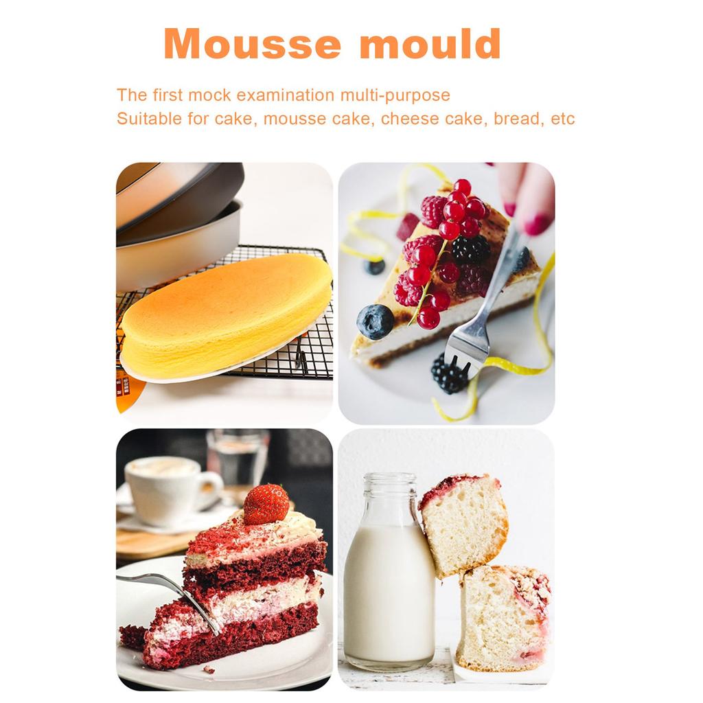 A55F-6Pcs Oval Tartlet Molds French Dessert Mousse Fruit Pie Tart Ring Quiche Cake Mold