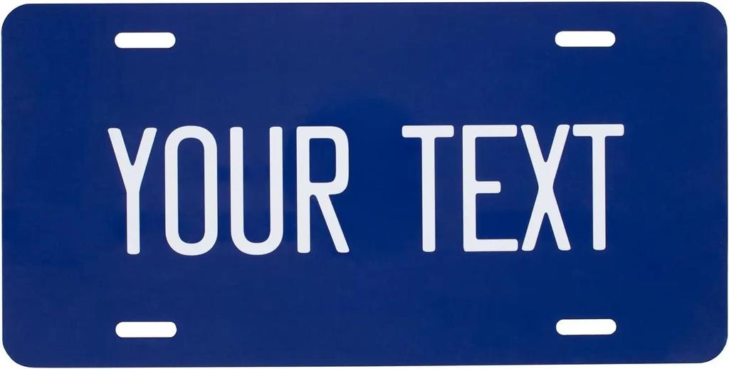 Custom Aluminum Car Tag Personalized Front License Plate Metal Wall Decor for Garage