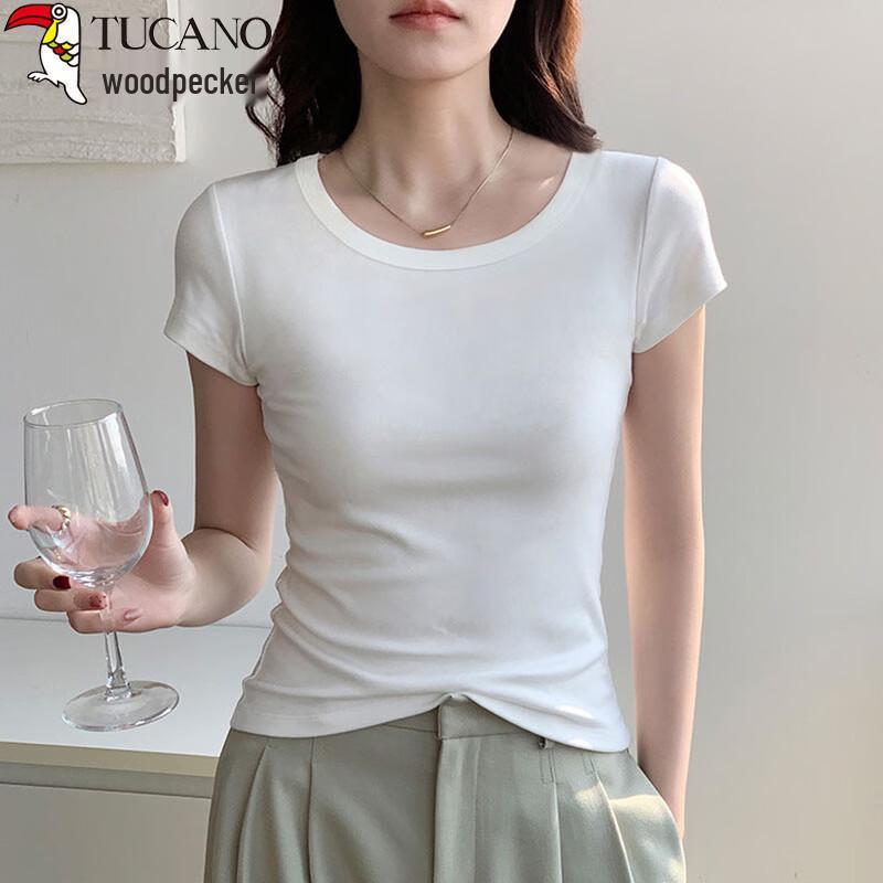 Woodpecker Women's Slim-Fit Cotton Short Sleeve T-Shirt