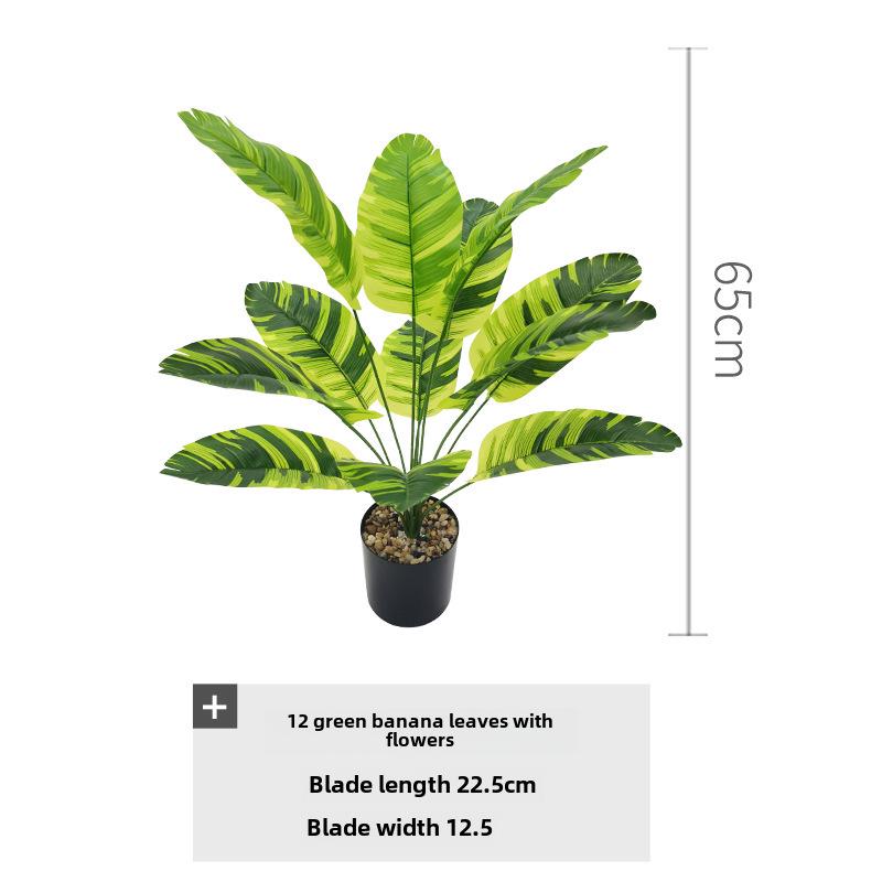 Large Nordic-style Banana Leaf Potted Plant - Indoor Decoration and Landscaping
