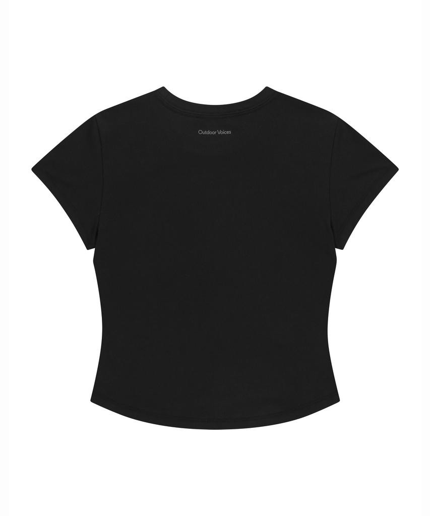 Ausdoeoboiseu (W)Ov Central Logo Baby Tee (Black)