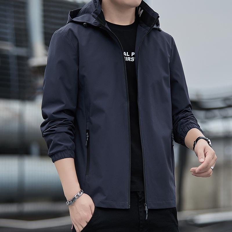 Men's Versatile Detachable Hooded Windbreaker - 2025 Spring/Autumn Collection