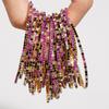 5pcs Fashion Colorful Acrylic Crystal Rhinestone Elastic Bracelet For Women Stretch Wristband Wedding Bracelets Daily Jewelry