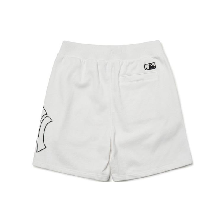 New MLB Base Logo Casual Shorts Unisex White 3ASPB0223-50WHS