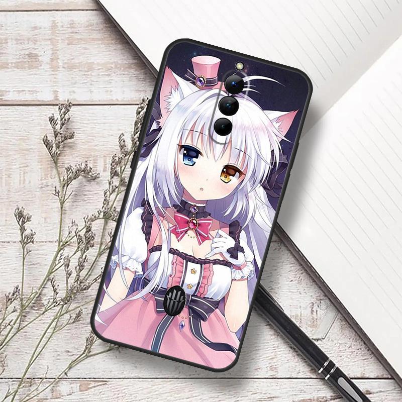 Anime Cat Girl Case For ZTE Nubia Red Magic 10 Air 6S 7S 7 Pro RedMagic 10S 9S 8S 8 9 10 11 Pro Plus Funda