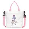 Japan Cartoon Comics Akaza Demon Slayer Print Canvas Shoulder Bag Women's Commuter Bag Handbag 7553