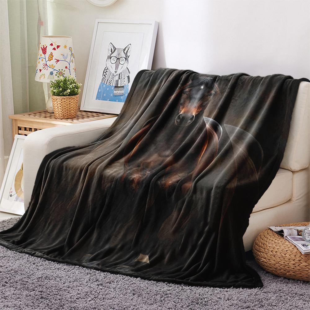 1 Pezzo Coperta in Flanella con Stampa Cartone Animato, Alta Qualità Confortevole per Tutte le Stagioni, Decorazione per la Casa, Calore e Comfort, Perfetta per Regalo di Natale Compleanno