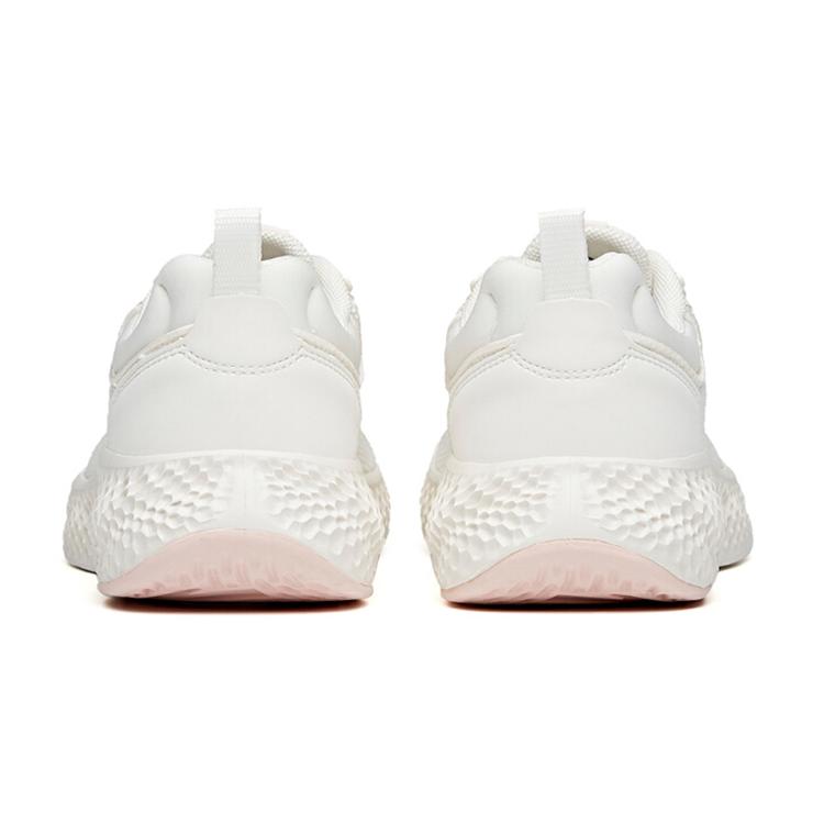 Anta Running Collection Cushioning Slip Resistant Abrasion Resistant Low Top Running Shoes Women's Pink White Gray 122115536S-2