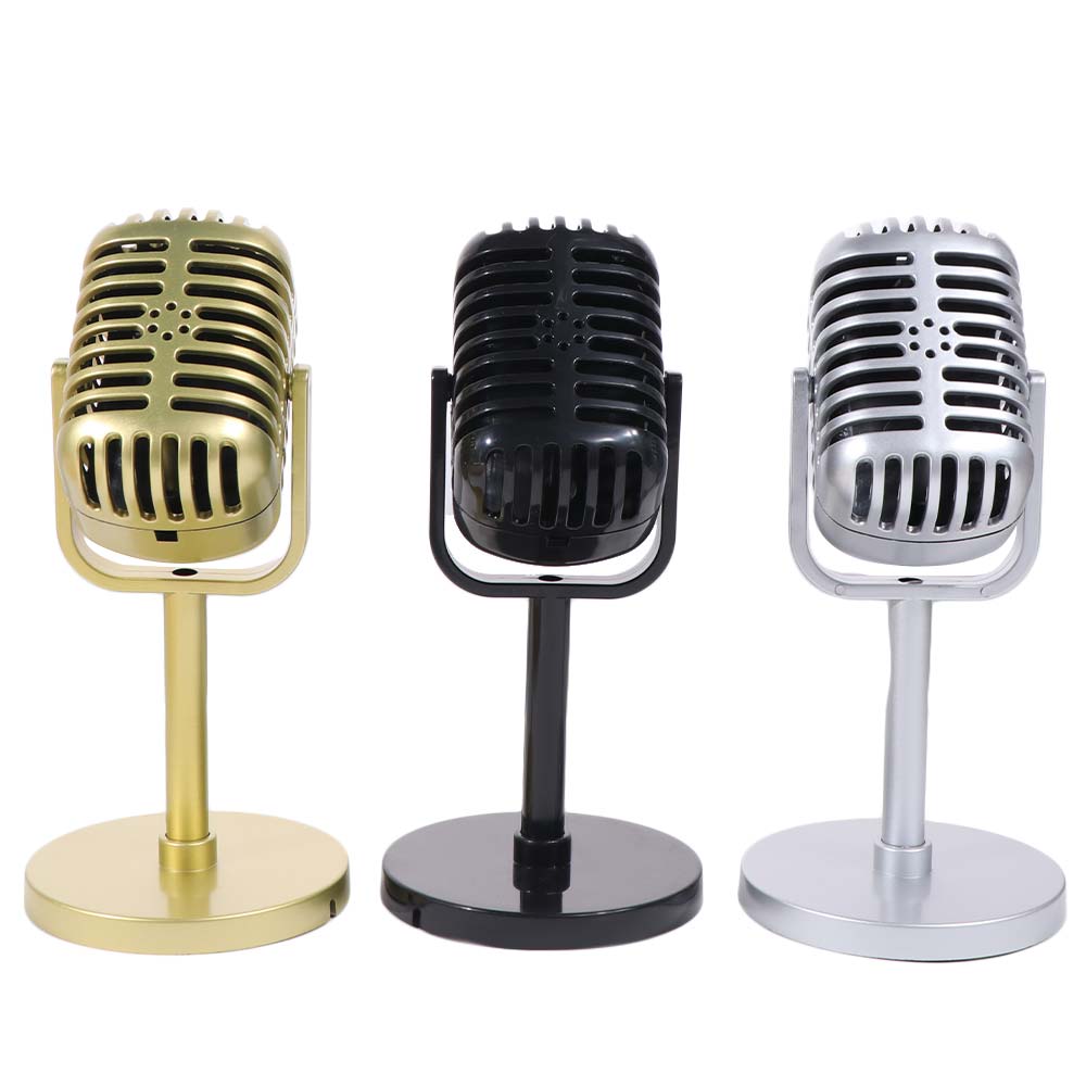 Miniature Simulation Microphone Classic Fake Microphone Model Photography Props