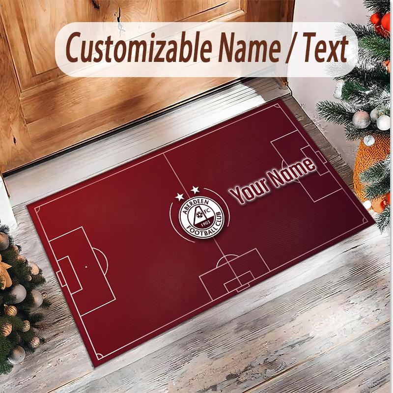 Personalized Crystal Velvet Carpet Aberdeen FC Pattern Non Slip Floor Rug