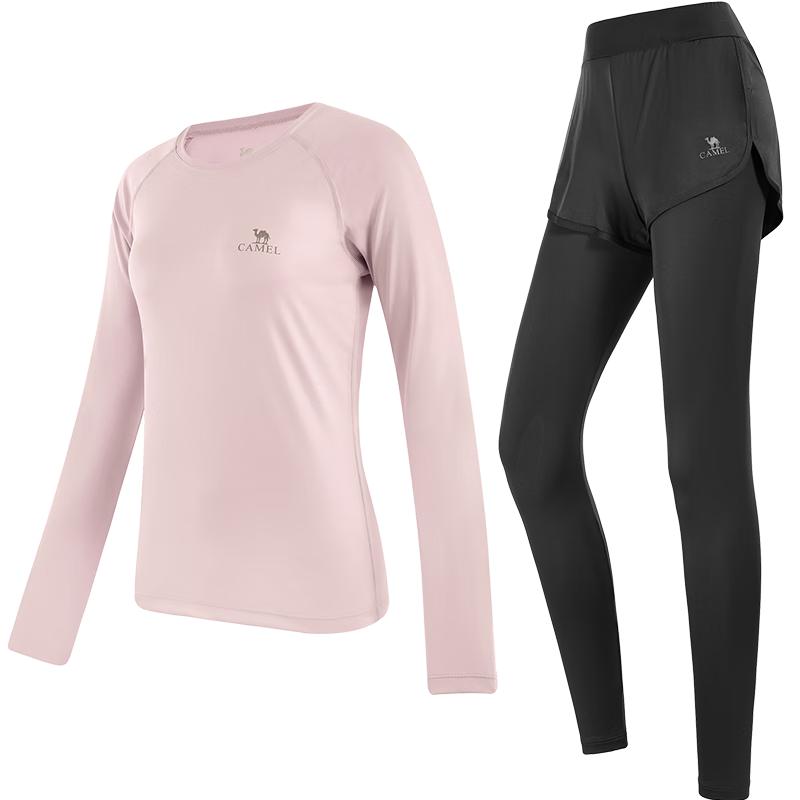 

CAMEL Women s Long-Sleeve Two-Piece Fitness & Yoga Set XXL
