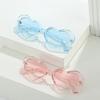 New Heart Shaped Candy Sunglasses Female Punk Cat Eyes Fashion Accessories Large Frame Sparkling Pink Crystal Eyeglasses