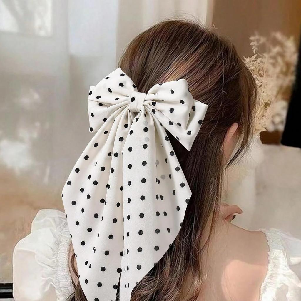 women's polka dot bow hair clips, fashionable cute hair accessories for the back of the head, suitable for afternoon tea, Mother