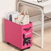 Oxford Cloth Under Desk Cart Storage Basket Cartoon Animal Print Cute Rolling Storage Cart Movable Foldable Dirty Clothes Basket